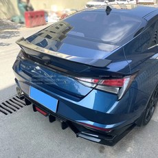 현대 아반떼 기본옵션 20-24 ABS 리어 윙 스포일러 호환, 카본 룩