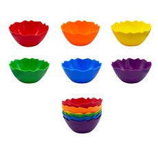 幼兒園教玩具 彩虹砝碼小熊計數天平 顏色排列分類學數數 教學資源, 1個, 蛋殼杯【6個】