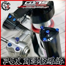 叫小賀 GJMS FSX 周邊鈦螺絲 倒叉 頂配 FSX避震器螺絲 三角台螺絲, 1個, 擋片位置x2入,藍紫色