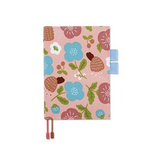 珠友 2026年A5/25K花布日誌 橫線1日1頁 日記手帳 日計劃 手札行事曆 每日時間軸管理-花布 BC-50718, 1個, 04粉花, 04粉花