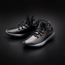 迷你350V2椰子運動鞋模型 球鞋模型擺件 3D立體運動鞋模型 ins潮品, 14.黑紅字, 1個