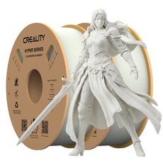 Creality 크리알리티 Hyper PLA 필라멘트 고속 프린팅 3D 프린터 고속 필라멘트 1KG, 흰색+흰색
