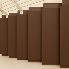 파파스 복층 계단 매트 논슬립 미끄럼방지 패드, 무지 브라운, 5개