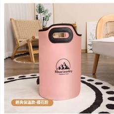 TRAVEL bravery Outdoor Gear 摺疊泡腳桶 櫻花粉加高款 八層鎖溫深桶設計 輕鬆排水收納方便, 1個, 櫻花粉+加高款（送艾草足浴1袋30小包）, 櫻花粉
