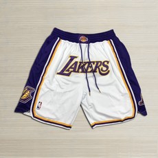 농구반바지 NBA 농구바지 쇼츠 5부 유니폼 운동복, 1, 레이커스 새 시즌 화이트