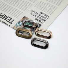 짱패브릭 타원형 핸드아일렛 가방아일렛 하도메, 블랙실버, 4개