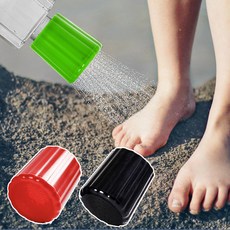 캠프맨 페트병 샤워기 실리콘샤워헤드 캠핑용 간이 샤워기 휴대용 분무기, 블랙, 1개