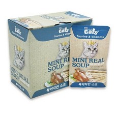 더캣츠 고양이 미니리얼스프 간식 파우치, 북어치킨, 40g, 20개