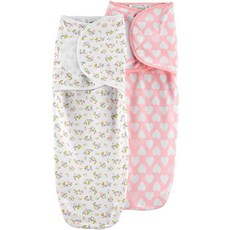 Simple Joys by Carter's 여아용 면 포대기 담요 핑크/화이트 플로럴/하트105677