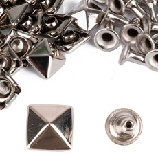 사각형 리벳 6~8MM 100세트 모음, 01. 6MM 실버 100세트