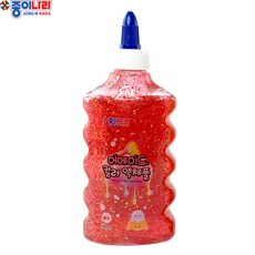 종이나라 머메이드컬러 액체 풀 180ml 반짝반짝, 빨강, 1개