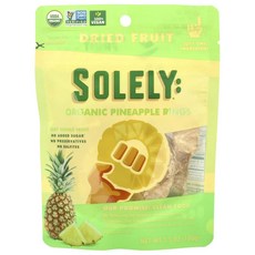 솔리 유기농 말린 과일 파인애플 링 100g(3.5oz) SLY-00666