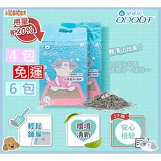臭味滾 ODOUT 極細抗臭 1.5mm 豆腐貓砂 活性碳配方, 1個, 6包