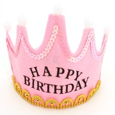LED 생일왕관 엘이디 파티용품 어린이집 유치원 행사 왕관 행사용 학예회, 1개, 분홍