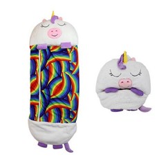 캠핑침낭 캐릭터 키즈침낭 아웃도어 캠핑용 베이스침낭 화이트 유니콘, 화이트 중형 160x60cm