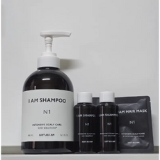 아이엠 샴푸 인텐시브 스칼프 케어 (본품 480 ml + 증정 100 ml + 헤어마스크 5p 추가증정), 3개, 480ml
