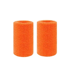쿠쿠스토어 AOLIKES 1 쌍 수건 스포츠 팔찌 테니스 스웨트 밴드 농구 손목 보호대 Padel Fitness Sweatban, 12 Orange 11cm
