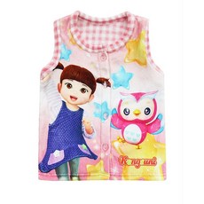 아동수면조끼 콩순이 수면조끼 밍크 반조끼 어린이 홈웨어 아동