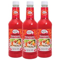 마스터 오브 믹시스 수박 다이키리/마가리타 음료 믹스 바로 사용 가능 1리터 병 (999ml) 3개 팩, 999ml