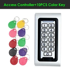 쿠쿠스토어 IP7 방수 RFID 금속 접근 제어 키트 올인원 실리콘 마그네틱 125KHz 시스템 S01, 01 AC and 10 PCS keys