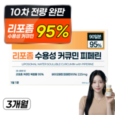 강황 수용성 리포좀 커큐민 피페린 100% 인도산 식약처 인증 haccp 바이오페린, 6개, 120정