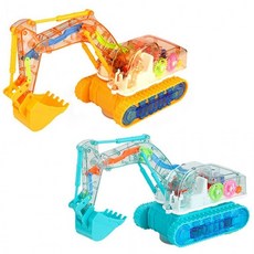 크리스탈 기어 LED 포크레인(색상랜덤), 1개, 상세페이지 참조