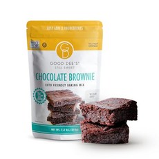 굿 디스 초콜릿 브라우니 믹스 | 키토 베이킹 믹스 | 무설 Good Dee's Chocolate Brownie Mix | Keto Baking Mix | Sugar-Free G, 7.5온스(1팩), 1개