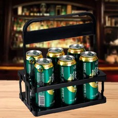 피크닉 접이식 음료수 캐리어 6구, 레드, 1개