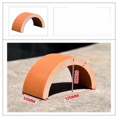 붉은 기와 인테리어 야외 정원, 4번 하프 실린더 120 50x60mm