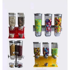 잡곡 보관함 시리얼디스펜서 업소용 카페 디스펜서, 18. 싱글 벽걸이형 블랙