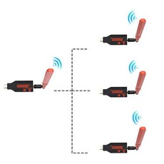 무선 HDMI 송수신기 스크린 확장 송출기 미러링 모니터, 1개, 150m 송신기 3개, 기본 색상
