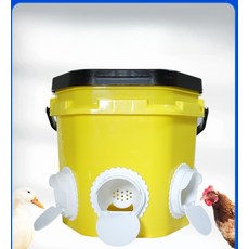 자동 닭 사료통 대용량 가금류 급식기, 01.칸막이 사료통 4개 + 10리터