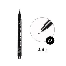 憶香許快樂購 廣納 針管筆 防水勾線筆 漫畫高達描邊筆 動漫設計手繪勾邊圖筆, 08, 1個