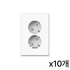 틸인스 제일이에씨 2구 콘센트 화이트, 10개