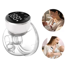 전동 유축기 조명 화면을 갖춘 휴대용 핸즈프리, 02 White