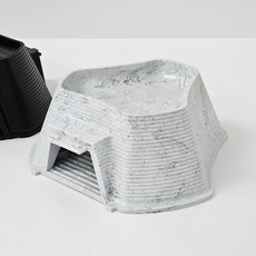 크레스티드 게코 코지 빅 계란판 은신처, 1개, 그레이