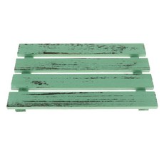 shangren 천연 나무 블록 보드 울타리 그린 공예 DIY 홈 정원 장식품 키트 만들기, 설명, 녹색 M, 1개