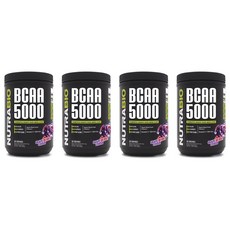 뉴트라바이오 BCAA 5000 그레이프 베리 크러쉬 비건, 4개, 464g
