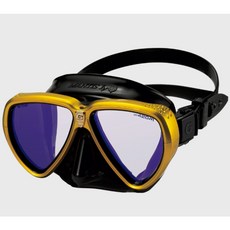 游龍潛水 2025 GULL Mantis UV420 MASK 潛水面鏡 雙面鏡, MIR Moon Yellow