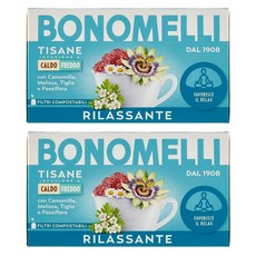 이탈리아 보노멜리 카모마일 국화 멜리사 발레리안 티백 차, 2개, 16개입, 2g