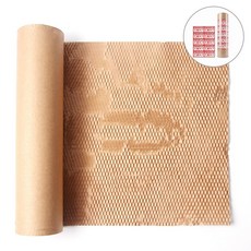 스피세프 벌집 종이 완충제 크라프트 포장 포장지 택배 포장 완충재 30cm x 20m, 브라운, 1개