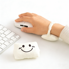 AYOUOK 마우스 키보드 손목쿠션 받침대 패드 X-SBD7233, 화이트A7233