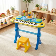 뽀로로 피아노 장난감 어린이 키즈 전자피아노 캐릭터 장난감, 1개