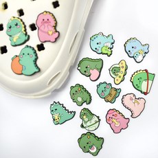 15개 큐티 공룡 신발 파츠 악세사리 장식 아동