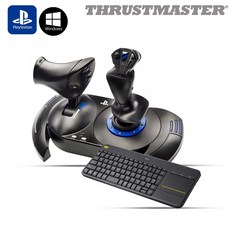 트러스트마스터 T.Flight Hotas4 비행조이스틱 K400PLUS 키보드 패키지 (PS5.PS4.PC), 1개, hotas4+k400plus