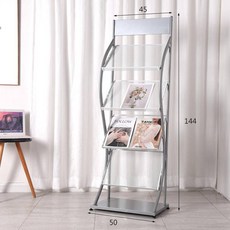 雜誌架 報刊架 書報架 落地展示架 廣告資料宣傳單架子 報紙架 收納報夾, 118銀色