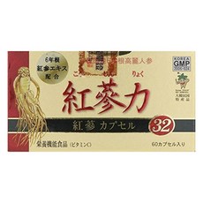 Kourai Boueki Japan紅蔘力32紅蔘膠囊, 1盒, 60顆