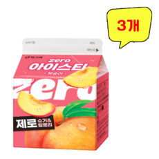 빙그레)아이스티제로복숭아, 3개, 300ml