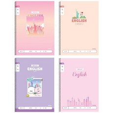 초등 영어 스프링 노트 10칸 넓은칸 4권 세트, 본상품
