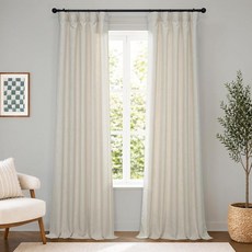 HPD Half Price Drapes 침실용 헤비 인조 리넨 빛 필터링 커튼 길이 213.4cm(84인치) (패널 1개) - 거실용 로드 포켓 창문 홈 데코 127 x 213